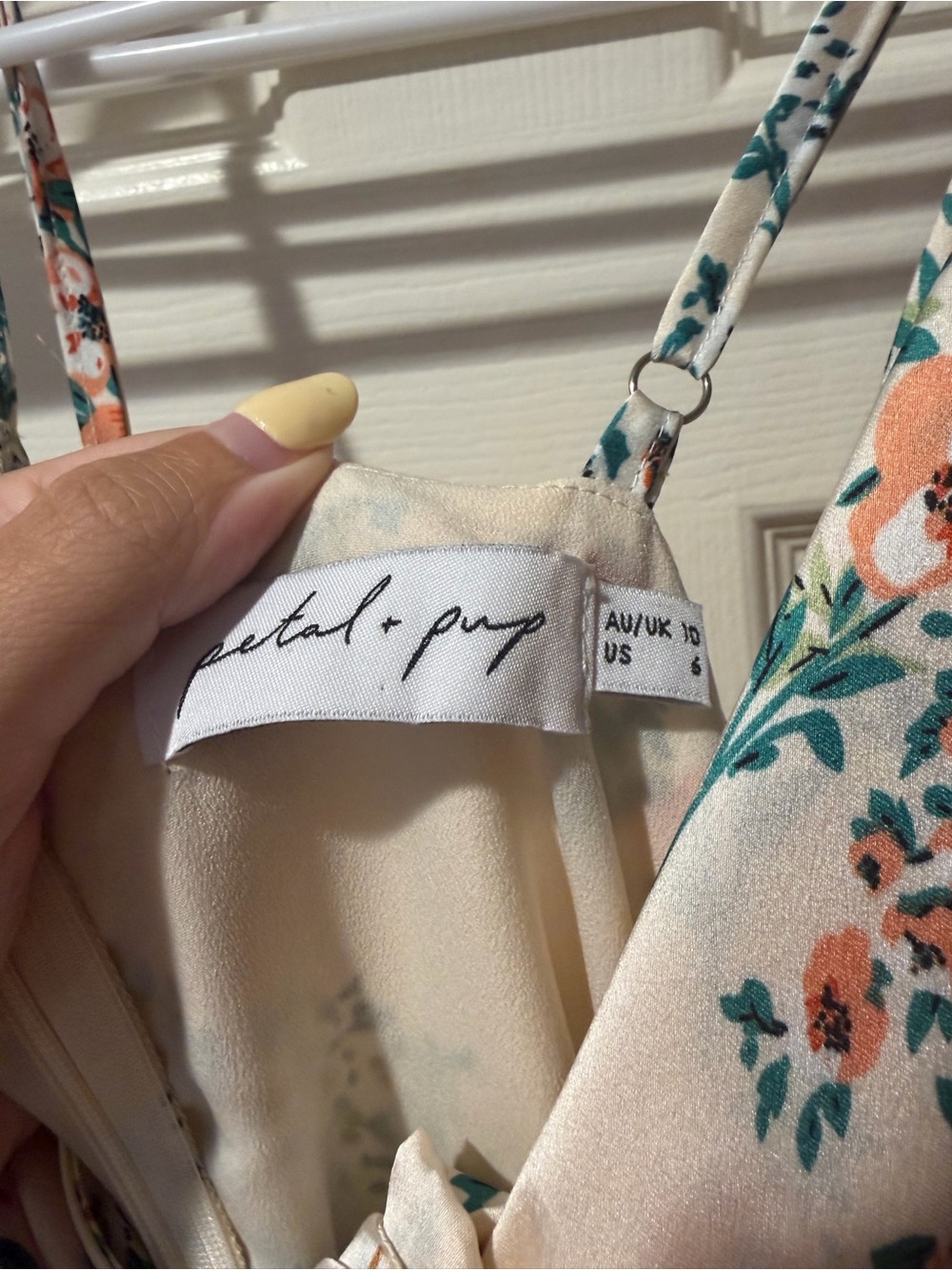 Petal & Pup Cream Maxi Dress with Teal & Orange Floral Print - Picture 3 of 4